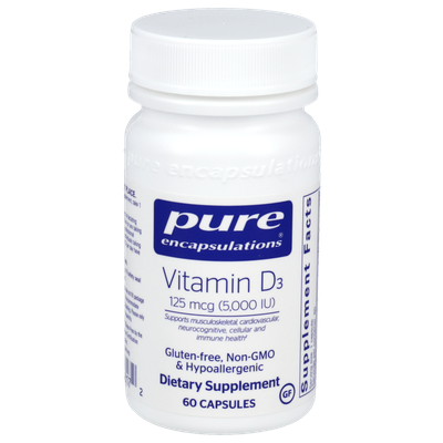 Vitamin D3 125mcg (5,000IU) (Pure Encapsulations)