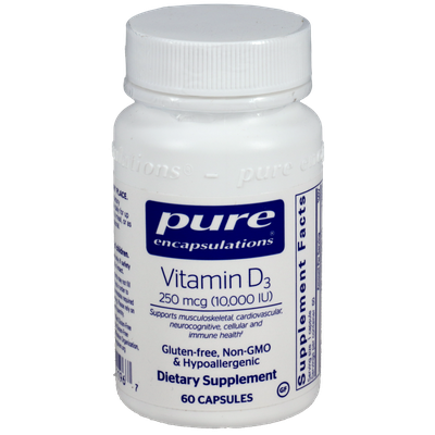 Vitamin D3 250mcg (10,000IU) (Pure Encapsulations)