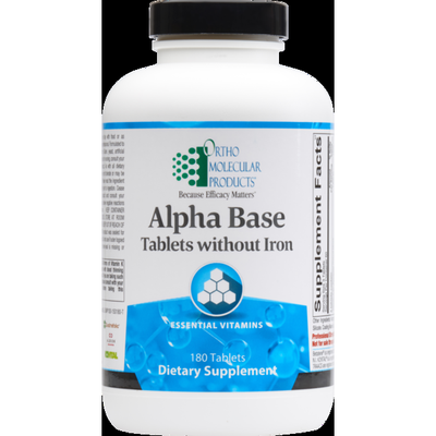 Alpha Base Tablets w/o Iron (Ortho Molecular Products)