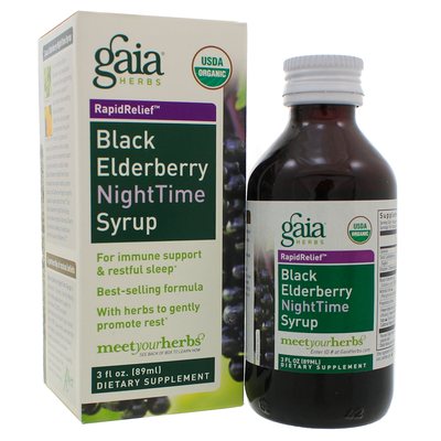 Black Elderberry NightTime Syrup (Gaia Herbs)