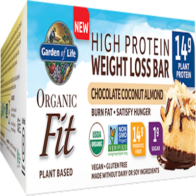 Organic Fit High Protein Weight Loss Bar, Chocolate Coconut Almond (Garden of Life)