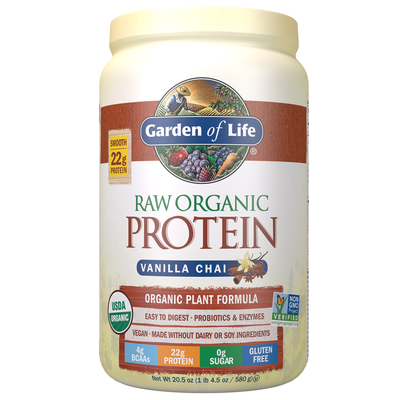 Raw Organic Protein Powder Vanilla Spiced Chai (Garden of Life)