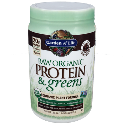 Raw Protein and Greens Chocolate Powder (Garden of Life)