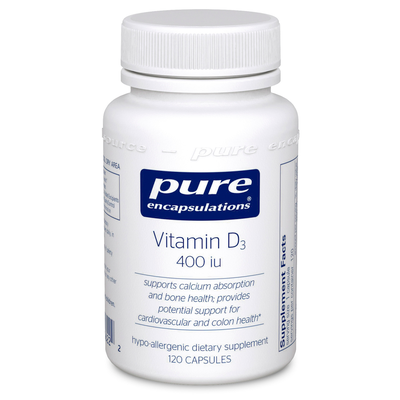 Vitamin D3 10mcg (400IU) (Pure Encapsulations)