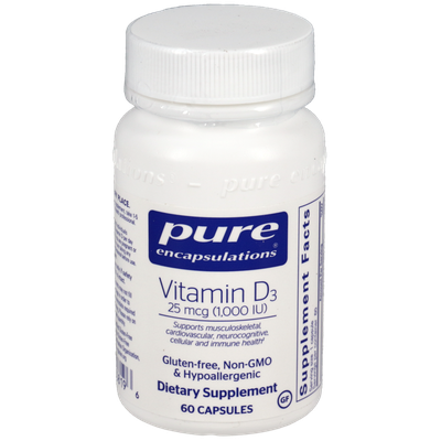 Vitamin D3 25mcg (1,000IU) (Pure Encapsulations)