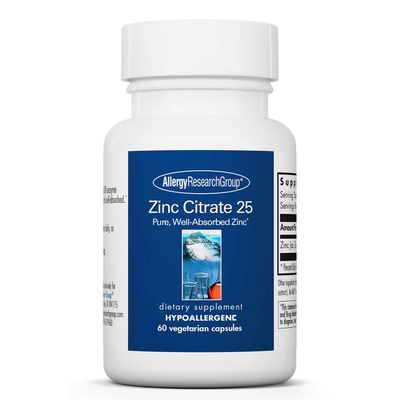 Zinc Citrate 25mg (Allergy Research Group)