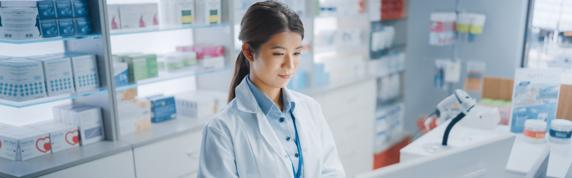 pharmacist in counter